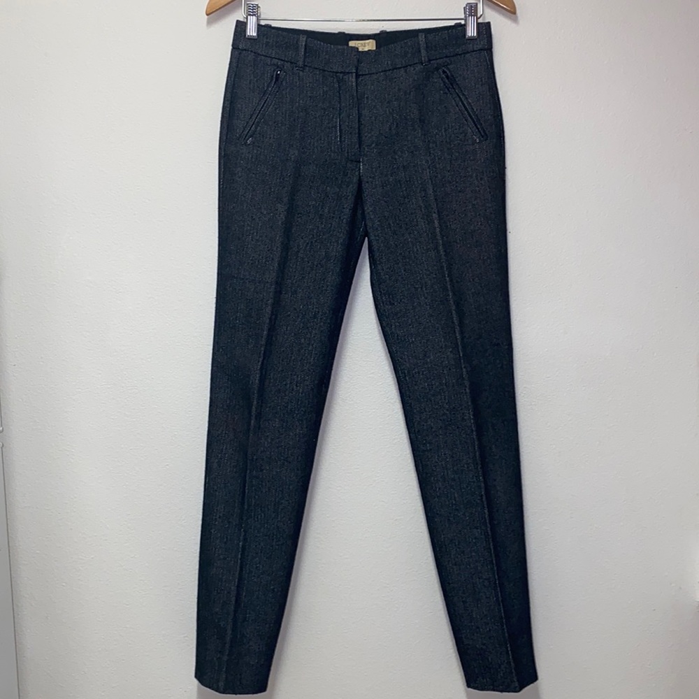 J. Crew Wool Herringbone Trousers Pants